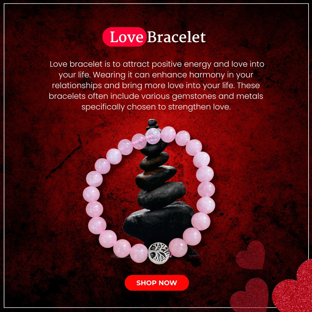 Love Magnet Bracelet + Free 5 Mukhi Rudraksha