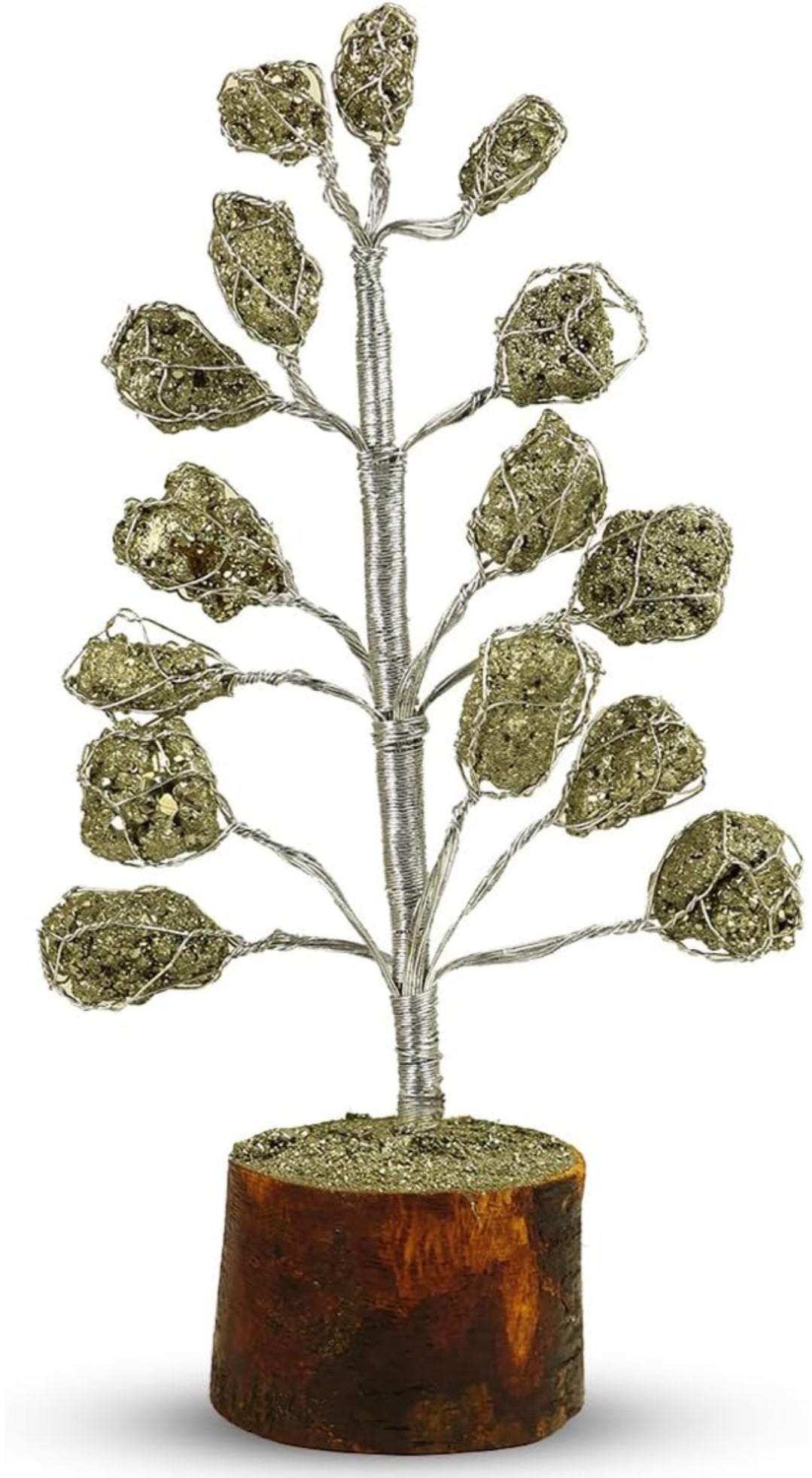 Pyrite Stone Tree + Free 5 Mukhi Rudraksha