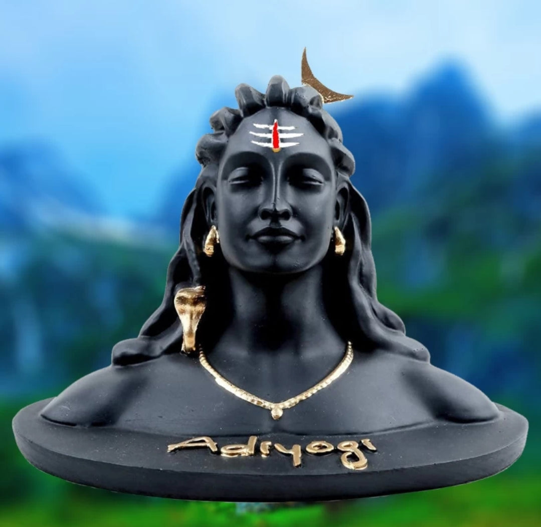 Adi Yogi Shiva Statue + 5 Mukhi Rudraksha