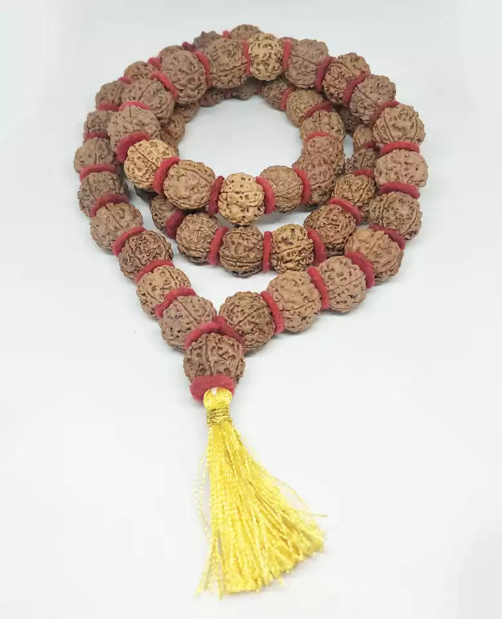 5 Mukhi Mala 16-20mm 54 plus 1 bead Nepal Rudraksha + Special Gift